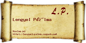 Lengyel Pálma névjegykártya