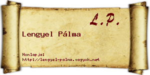 Lengyel Pálma névjegykártya